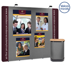 3 x 4 Straight Graphic & Fabric Popup Stand