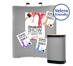 3 x 2 Curved Fabric Popup Stands