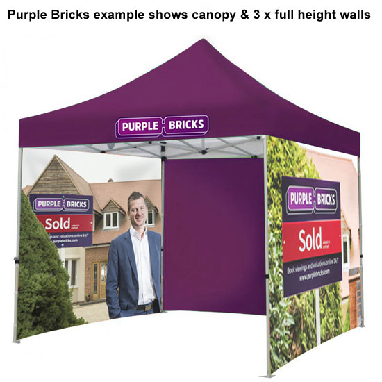 Custom Printed Gazebos Branded Tents 3m x 3m PopUp Stands UK