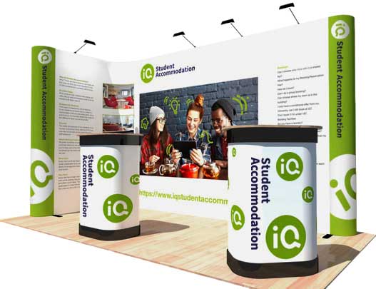 Kit D - L-Shaped Corner Popup Stand - 2 x 4m Area